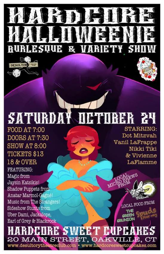 The Hardcore Halloweenie Burlesque & Variety Show will offer both tricks and treats for ghosts and ghouls on October 24th!